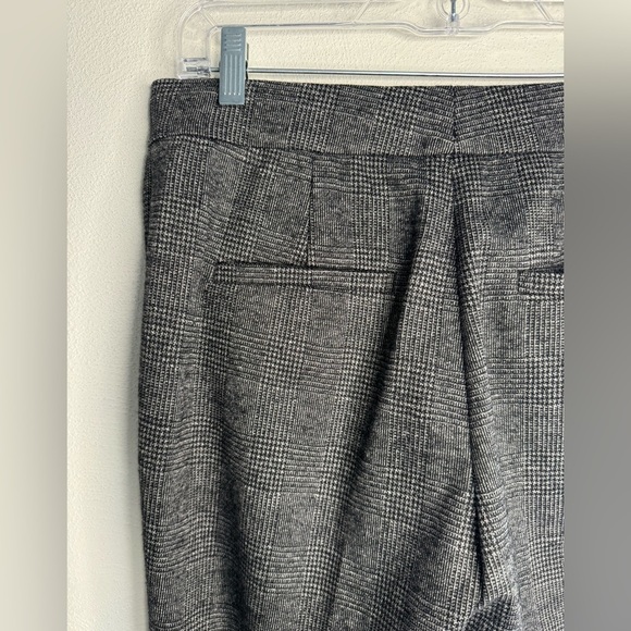 Ann Taylor Wool Plaid Trouser Pants Grey - Picture 4 of 7